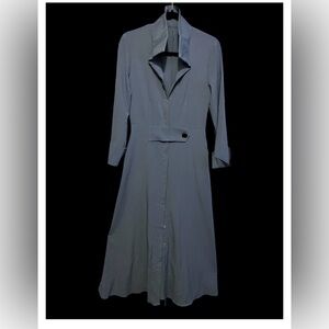 V-NECK BUTTON DOWN MAXI DRESS